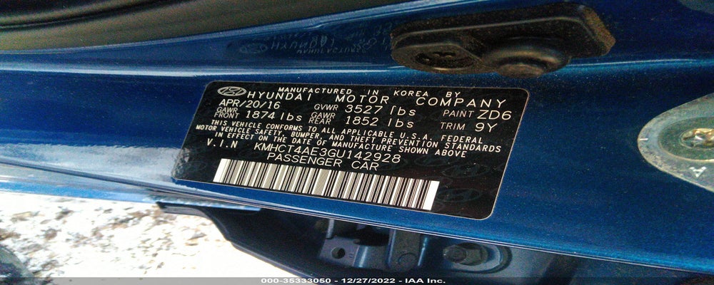 KMHCT4AE3GU142928 2016 HYUNDAI ACCENT photo no. 9