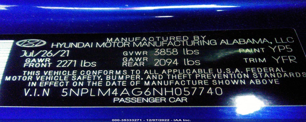 5NPLM4AG6NH057740 2022 HYUNDAI ELANTRA photo no. 9