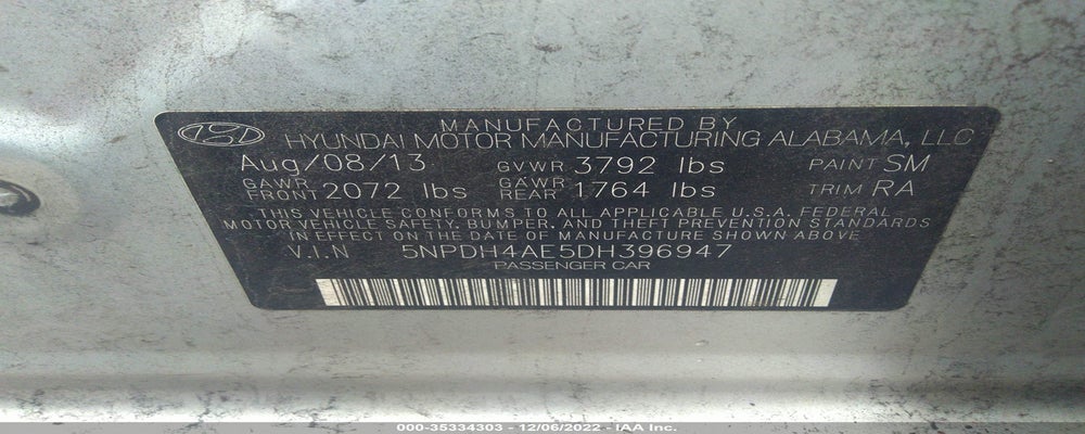 5NPDH4AE5DH396947 2013 HYUNDAI ELANTRA photo no. 9