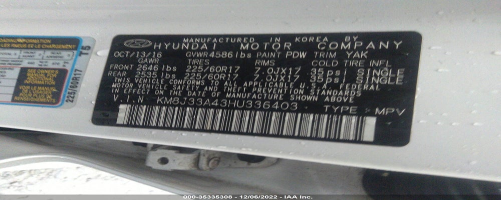 KM8J33A43HU336403 2017 HYUNDAI TUCSON photo no. 9