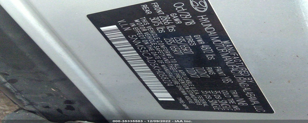 5NMS3CAD5KH058224 2019 HYUNDAI SANTA FE photo no. 9