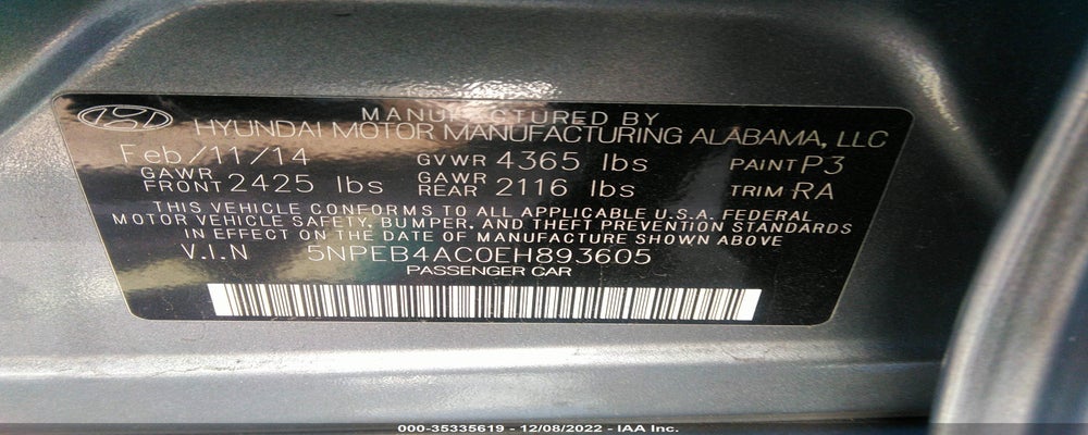 5NPEB4AC0EH893605 2014 HYUNDAI SONATA photo no. 9