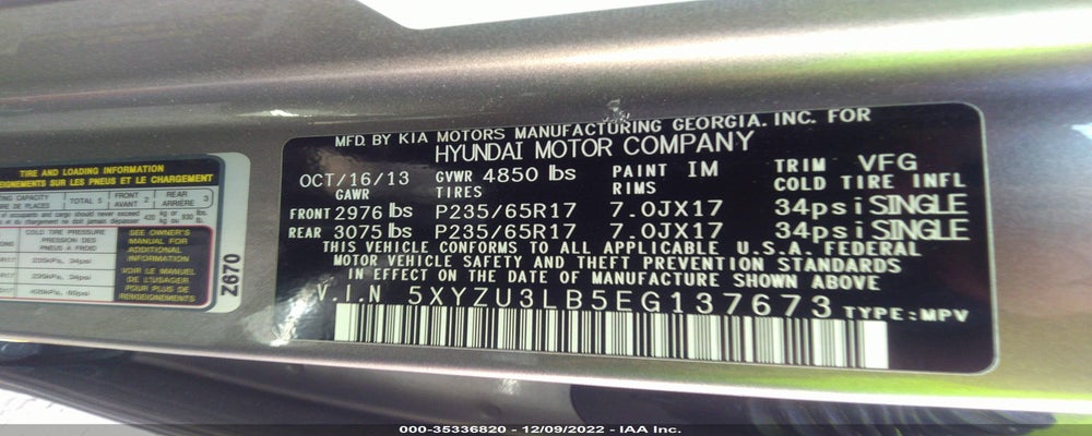5XYZU3LB5EG137673 2014 HYUNDAI SANTA FE SPORT photo no. 9