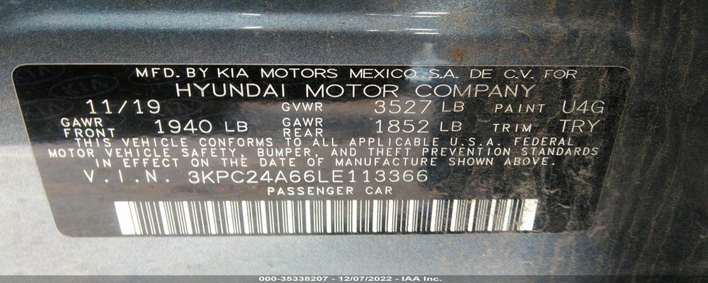 3KPC24A66LE113366 2020 HYUNDAI ACCENT photo no. 9