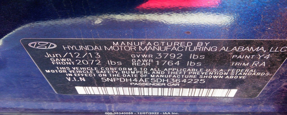 5NPDH4AE5DH364225 2013 HYUNDAI ELANTRA photo no. 9