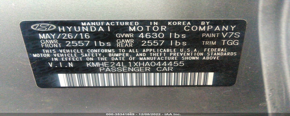 KMHE24L1XHA044455 2017 HYUNDAI SONATA HYBRID photo no. 9
