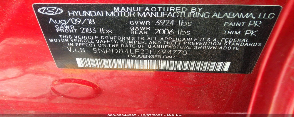 5NPD84LF2JH394770 2018 HYUNDAI ELANTRA photo no. 9