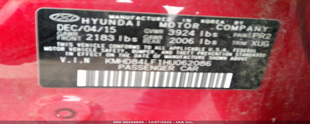 KMHD84LF1HU062086 2017 HYUNDAI ELANTRA photo no. 9