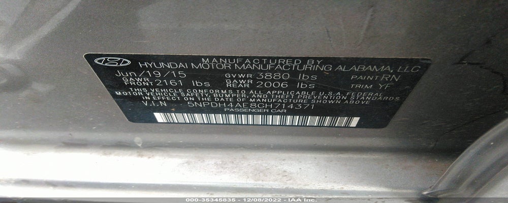 5NPDH4AE8GH714371 2016 HYUNDAI ELANTRA photo no. 9