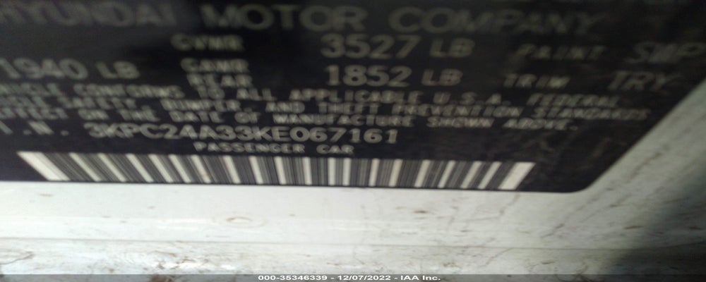 3KPC24A33KE067161 2019 HYUNDAI ACCENT photo no. 9