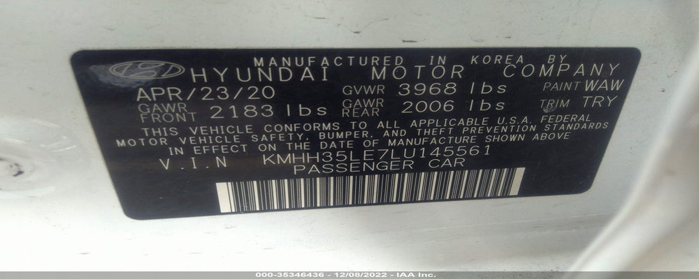 KMHH35LE7LU145561 2020 HYUNDAI ELANTRA GT photo no. 9