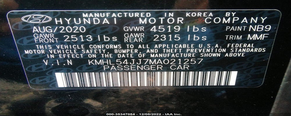 KMHL54JJ7MA021257 2021 HYUNDAI SONATA HYBRID photo no. 9