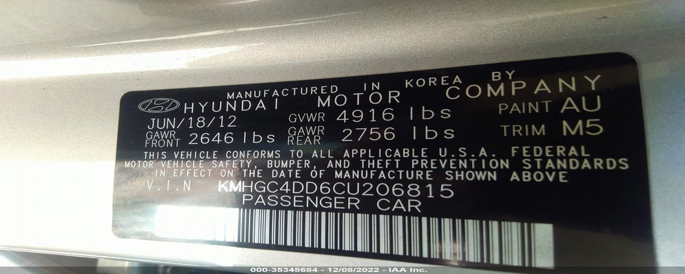 KMHGC4DD6CU206815 2012 HYUNDAI GENESIS photo no. 9