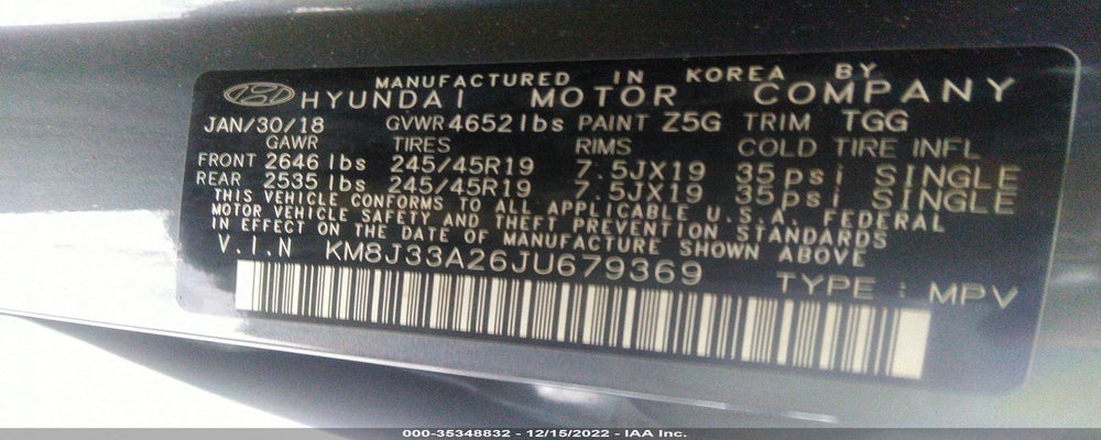 KM8J33A26JU679369 2018 HYUNDAI TUCSON photo no. 9