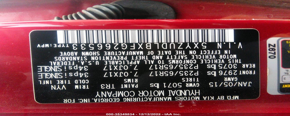 5XYZUDLBXFG266533 2015 HYUNDAI SANTA FE SPORT photo no. 9