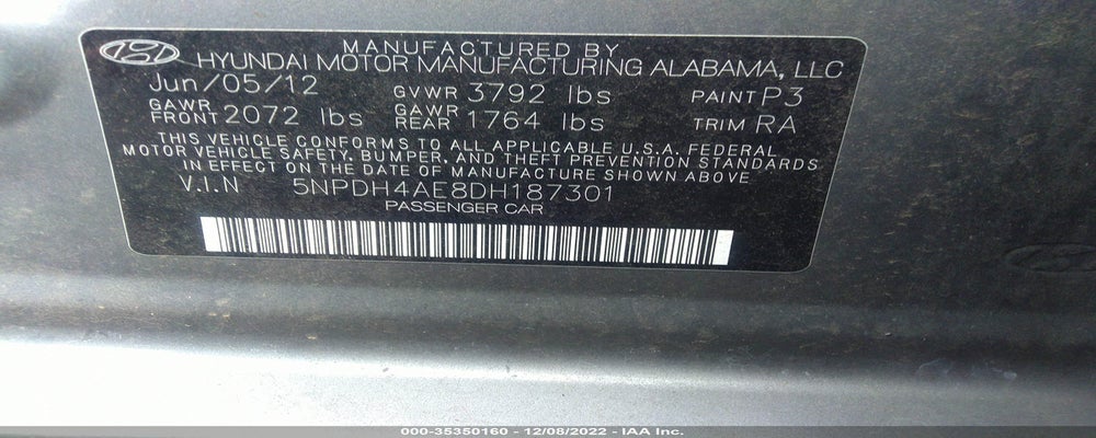 5NPDH4AE8DH187301 2013 HYUNDAI ELANTRA photo no. 9