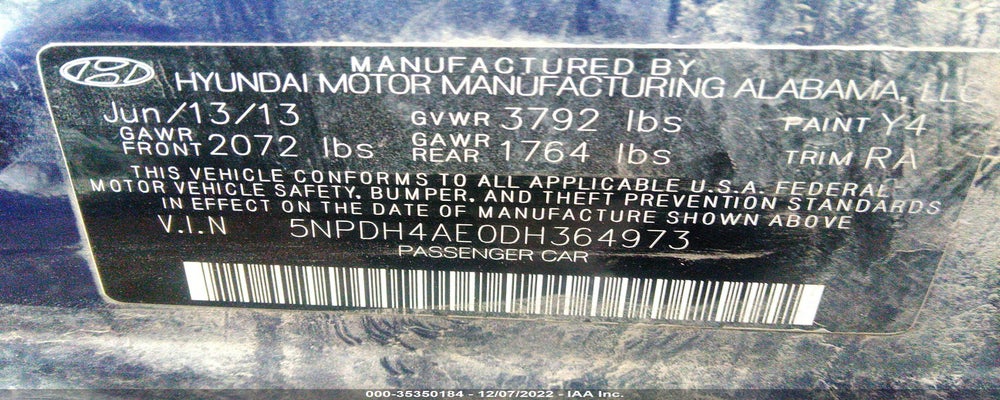 5NPDH4AE0DH364973 2013 HYUNDAI ELANTRA photo no. 9