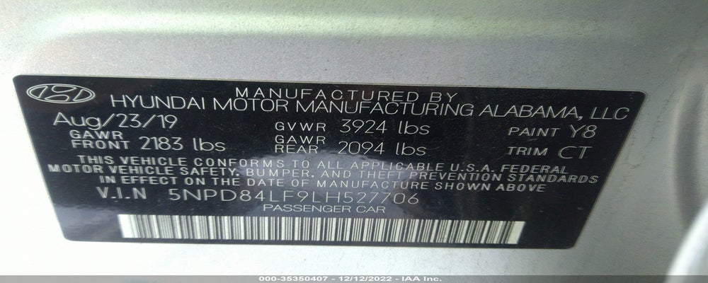 5NPD84LF9LH527706 2020 HYUNDAI ELANTRA photo no. 9