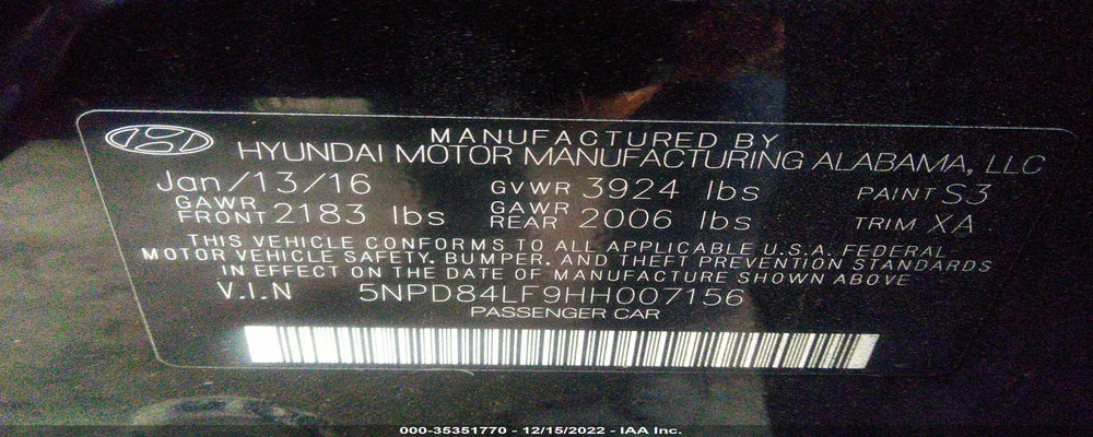 5NPD84LF9HH007156 2017 HYUNDAI ELANTRA photo no. 9