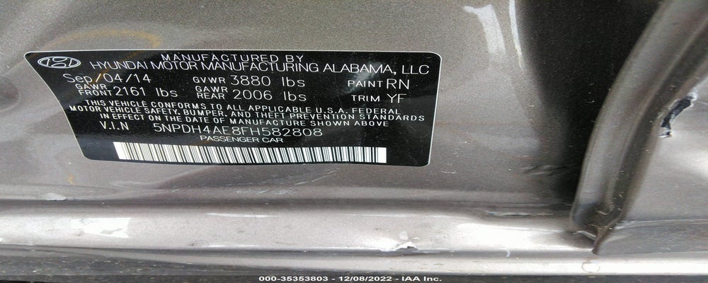5NPDH4AE8FH582808 2015 HYUNDAI ELANTRA photo no. 9