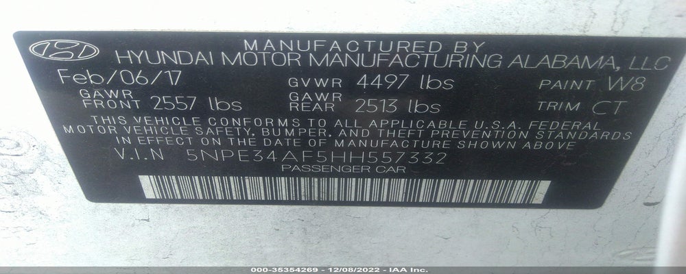 5NPE34AF5HH557332 2017 HYUNDAI SONATA photo no. 9