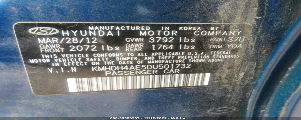 KMHDH4AE5DU501732 2013 HYUNDAI ELANTRA photo no. 9
