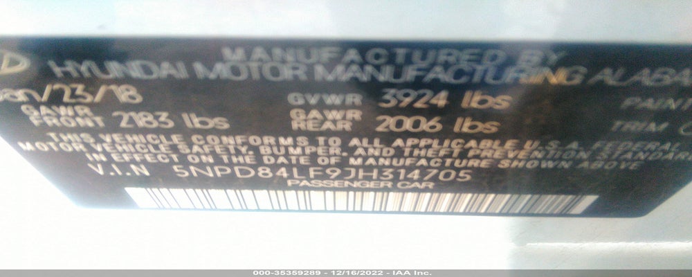 5NPD84LF9JH314705 2018 HYUNDAI ELANTRA photo no. 9