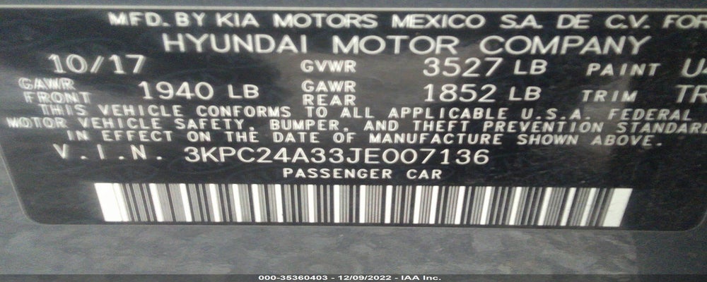 3KPC24A33JE007136 2018 HYUNDAI ACCENT photo no. 9