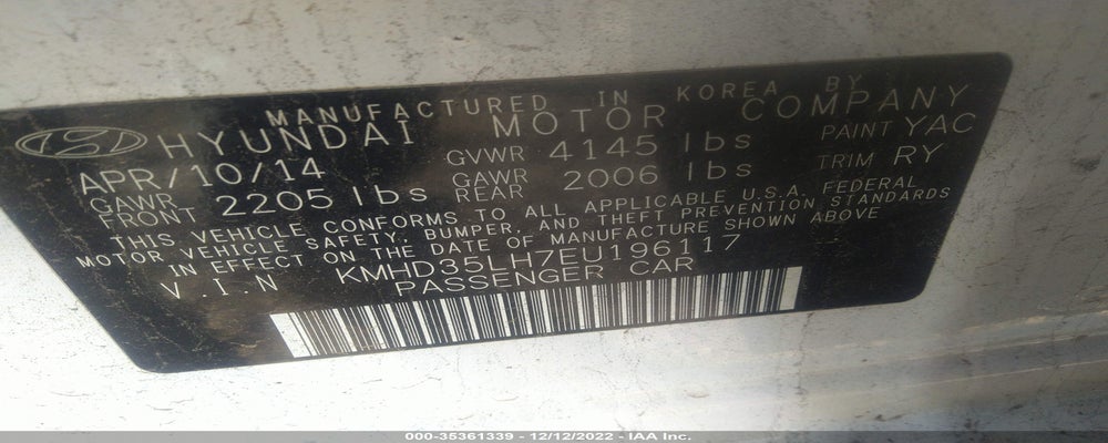 KMHD35LH7EU196117 2014 HYUNDAI ELANTRA GT photo no. 9