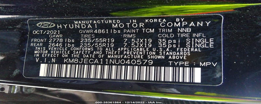 KM8JECA11NU040579 2022 HYUNDAI TUCSON HYBRID photo no. 9