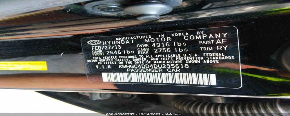 KMHGC4DD4DU235618 2013 HYUNDAI GENESIS photo no. 9