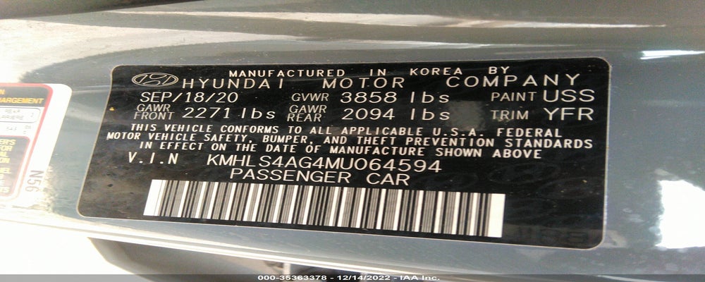 KMHLS4AG4MU064594 2021 HYUNDAI ELANTRA photo no. 9