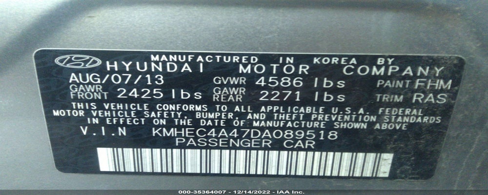 KMHEC4A47DA089518 2013 HYUNDAI SONATA HYBRID photo no. 9