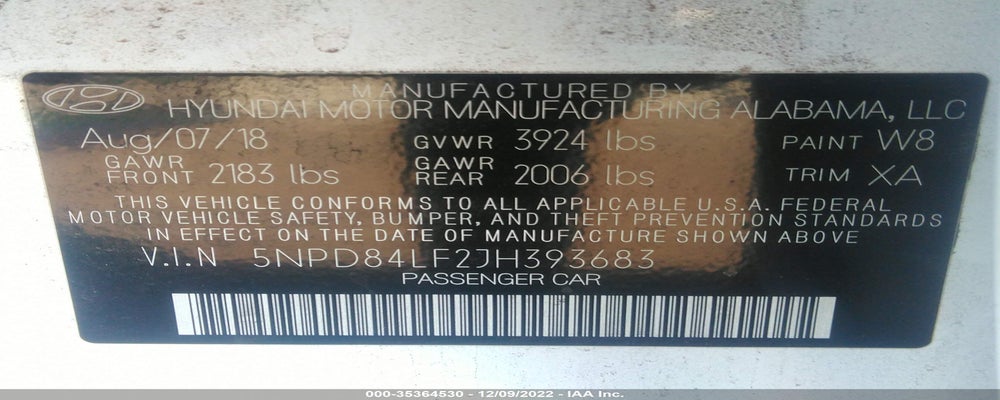 5NPD84LF2JH393683 2018 HYUNDAI ELANTRA photo no. 9