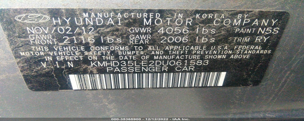 KMHD35LE2DU061583 2013 HYUNDAI ELANTRA GT photo no. 9
