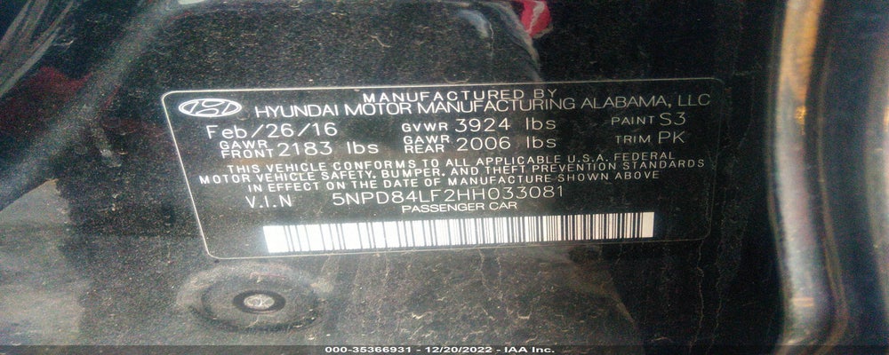 5NPD84LF2HH033081 2017 HYUNDAI ELANTRA photo no. 9