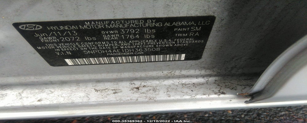 5NPDH4AE1DH363508 2013 HYUNDAI ELANTRA photo no. 9