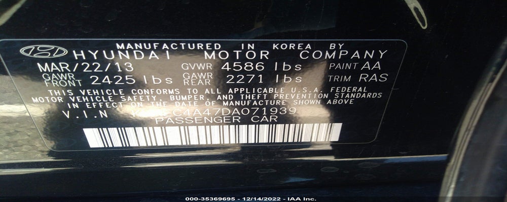KMHEC4A47DA071939 2013 HYUNDAI SONATA HYBRID photo no. 9