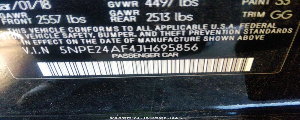 5NPE24AF4JH695856 2018 HYUNDAI SONATA photo no. 9
