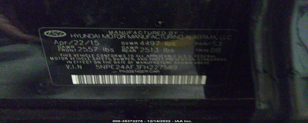 5NPE24AF3FH227589 2015 HYUNDAI SONATA photo no. 9