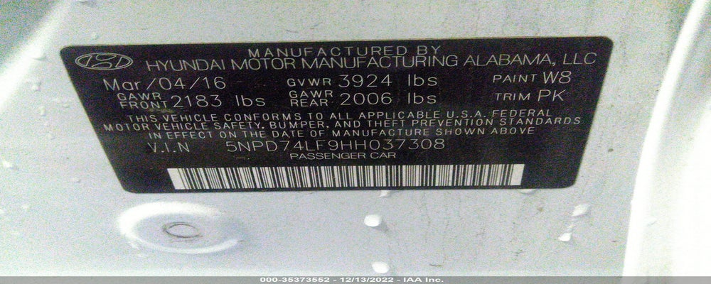 5NPD74LF9HH037308 2017 HYUNDAI ELANTRA photo no. 9
