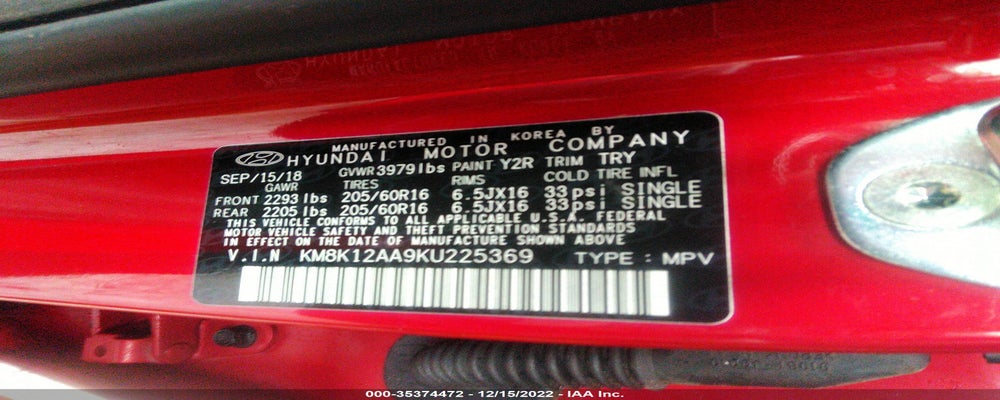 KM8K12AA9KU225369 2019 HYUNDAI KONA photo no. 9