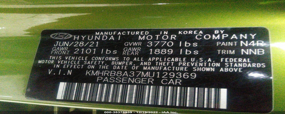 KMHRB8A37MU129369 2021 HYUNDAI VENUE photo no. 9
