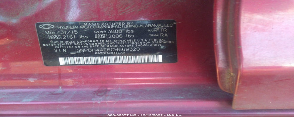 5NPDH4AE6GH669320 2016 HYUNDAI ELANTRA photo no. 9