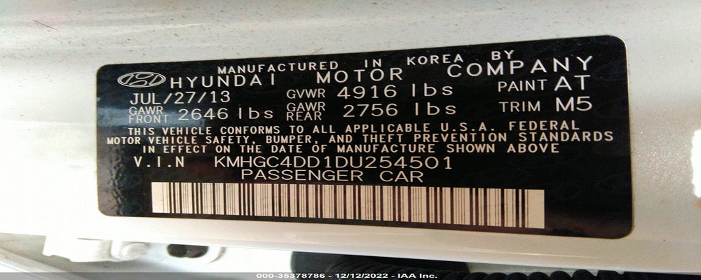 KMHGC4DD1DU254501 2013 HYUNDAI GENESIS photo no. 9