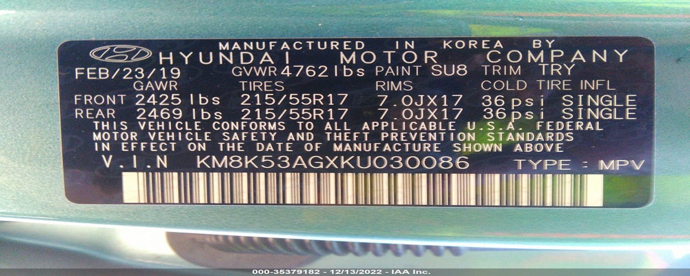 KM8K53AGXKU030086 2019 HYUNDAI KONA EV photo no. 9