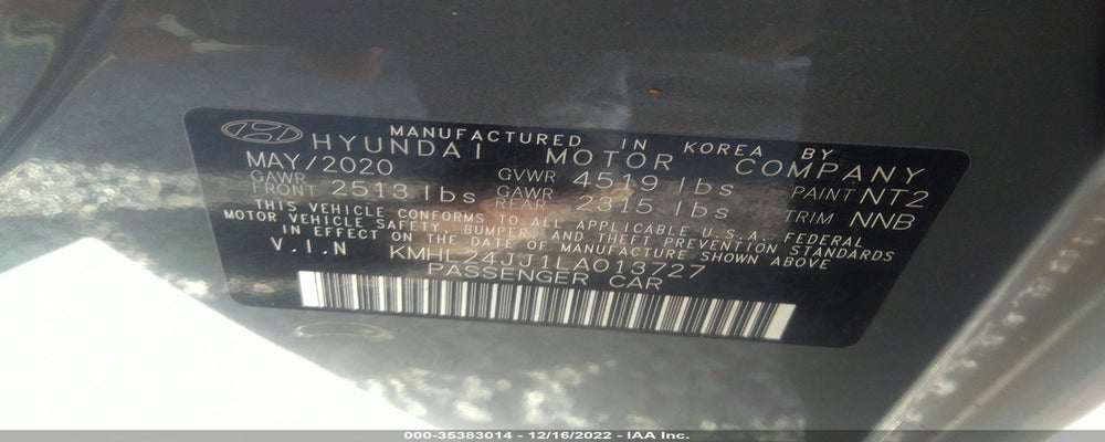 KMHL24JJ1LA013727 2020 HYUNDAI SONATA HYBRID photo no. 9