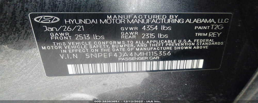 5NPEF4JA4MH115356 2021 HYUNDAI SONATA photo no. 9