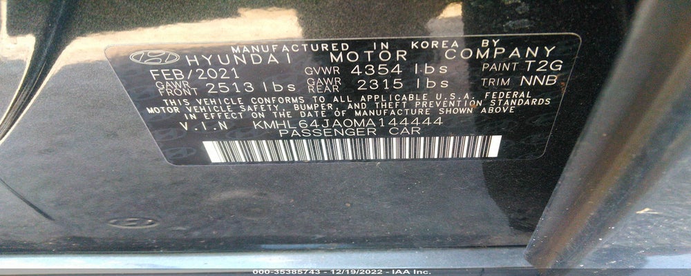 KMHL64JA0MA144444 2021 HYUNDAI SONATA photo no. 9