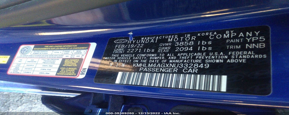 KMHLM4AGXNU332849 2022 HYUNDAI ELANTRA photo no. 9